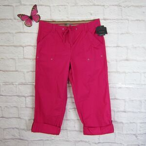 Liz Claiborne Roll Up Crop Pants Hot Pink size 16 NWT $49